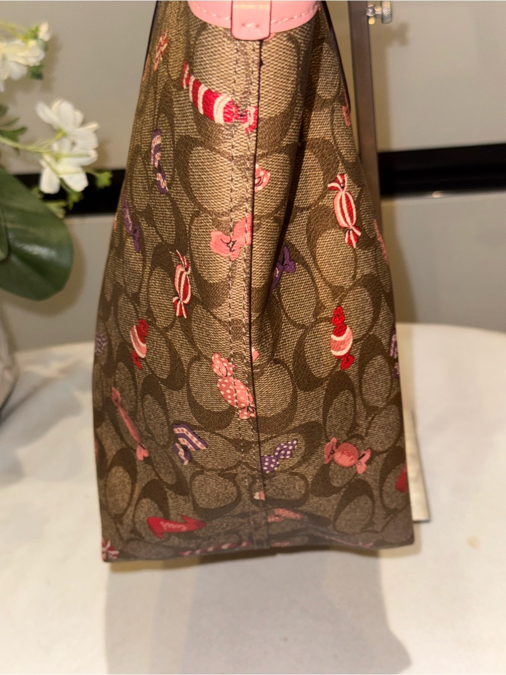 Coach City Tote in Signature Canvas with Candy Print (Style No. C2534). - Picture 4 of 13